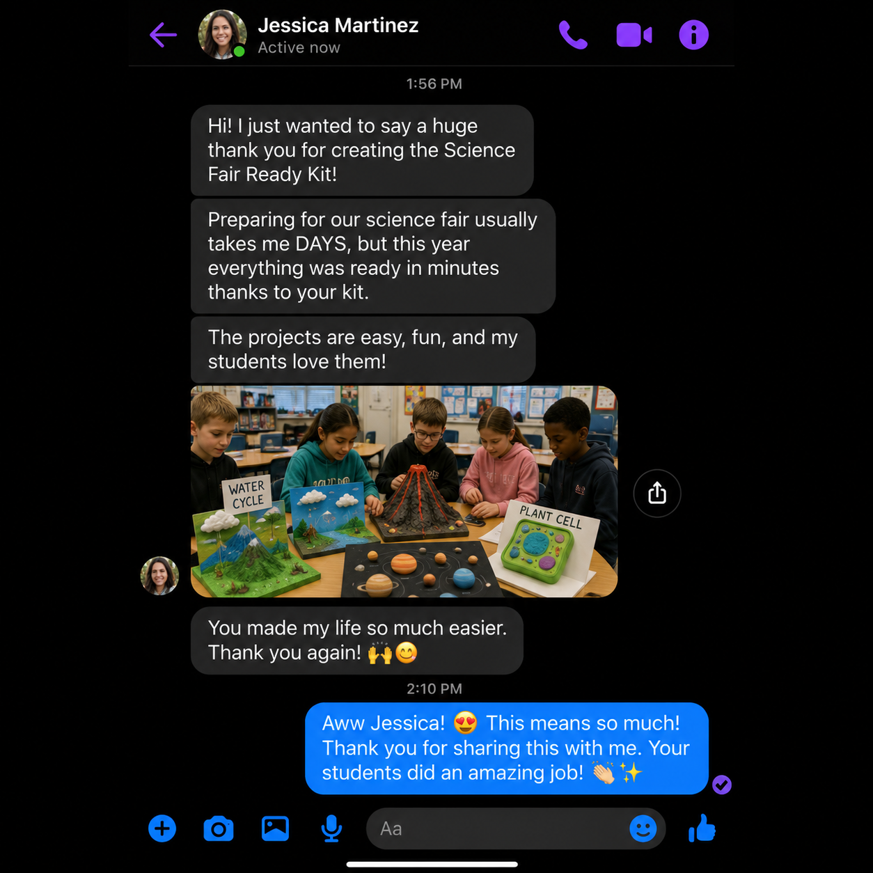 Customer testimonial