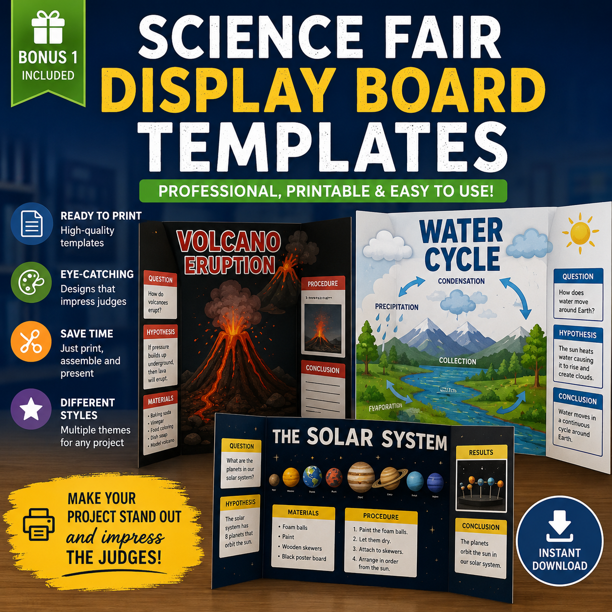 Science Fair Display Board Templates