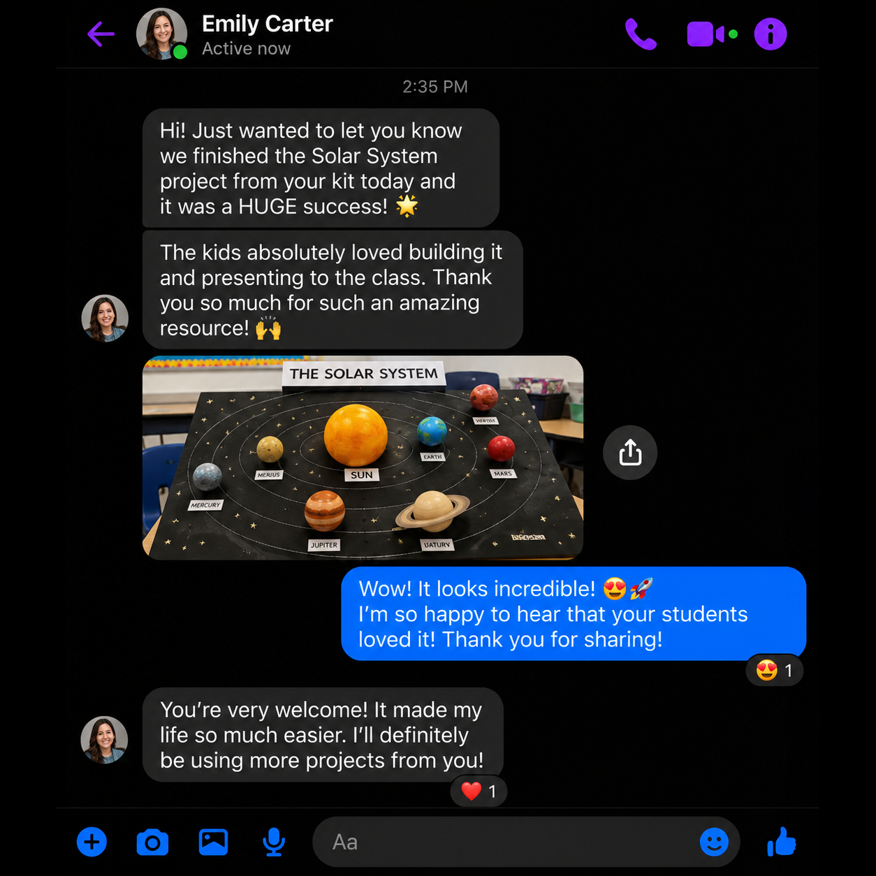 Customer testimonial