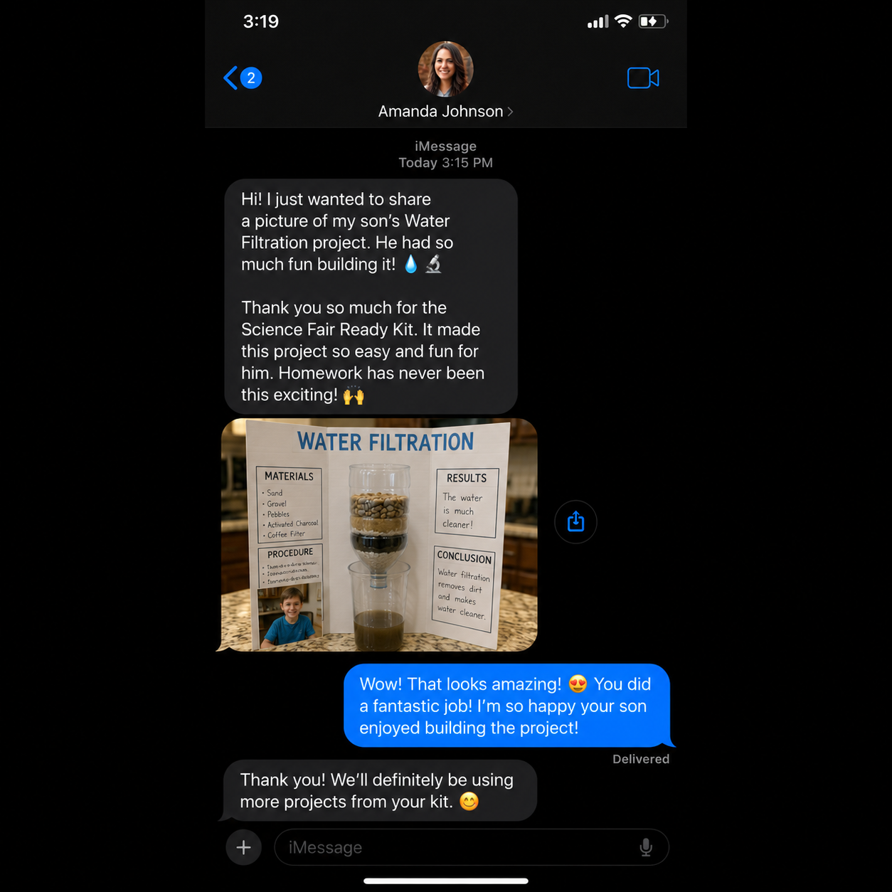 Customer testimonial