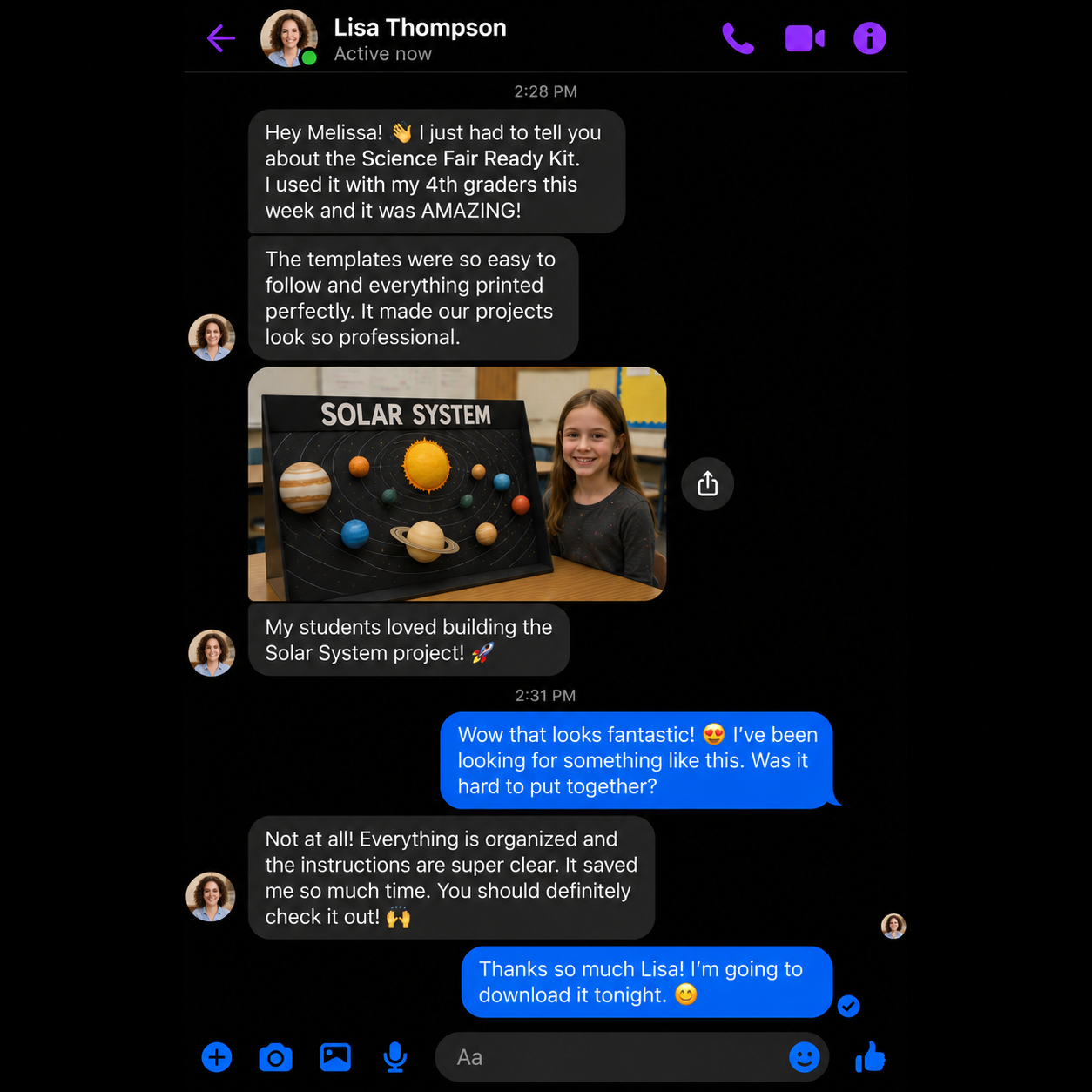 Customer testimonial